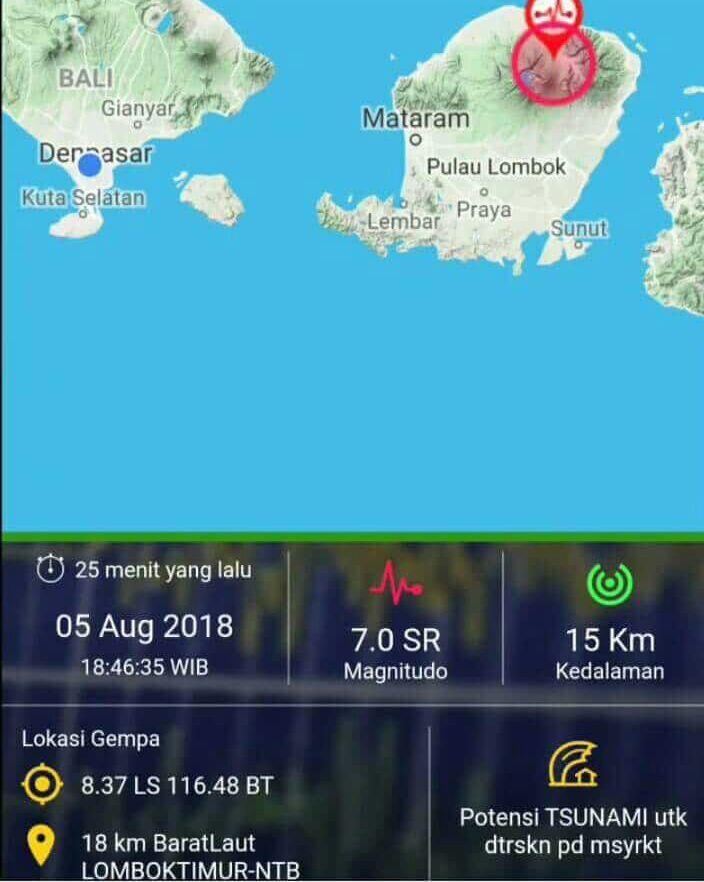 Peringatan DINI tsunami ! NTB