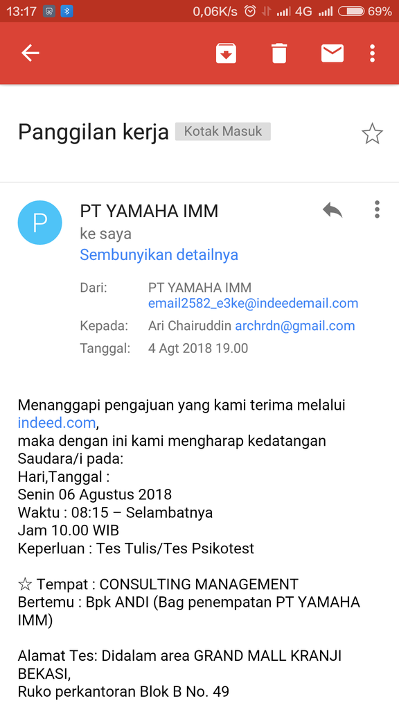 Panggilan kerja pt yamaha