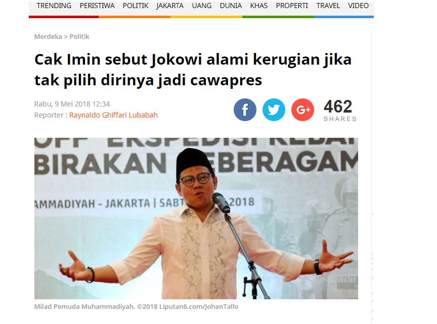 Jokowi Nilai Positif Rekomendasi PBNU Dorong Cak Imin Jadi Cawapres 