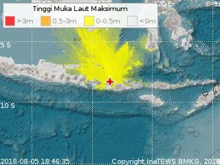 Peringatan Dini Berakhir, Tsunami Lombok Terjadi di 3 Titik