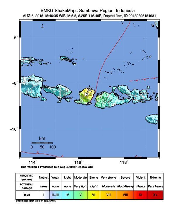 Peringatan Dini Berakhir, Tsunami Lombok Terjadi di 3 Titik