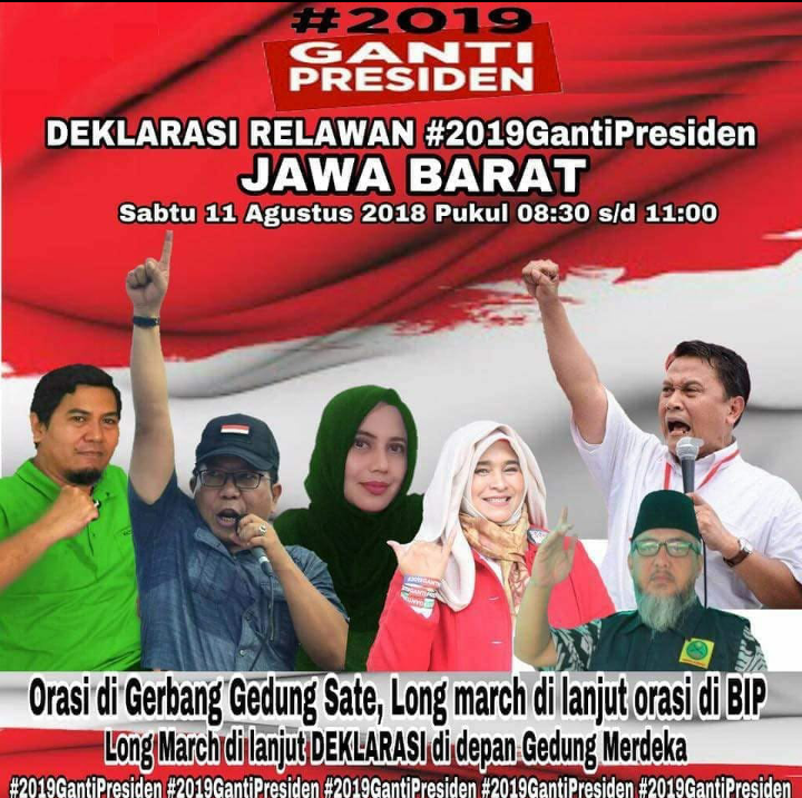 Ditolak Pemkot, Deklarasi #2019GantiPresiden Geser ke Banten Lama