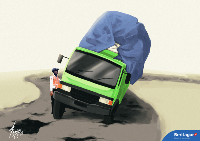 Konsistensi penertiban truk yang kelebihan muatan