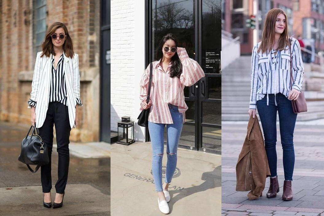 10 Mix & Match Kemeja Stripes, Gak Bingung Lagi Deh Kalau Mau Kuliah!