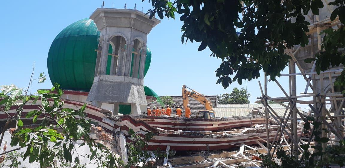 Kisah Korban Selamat Saat Kubah Masjid di Lombok Utara Runtuh