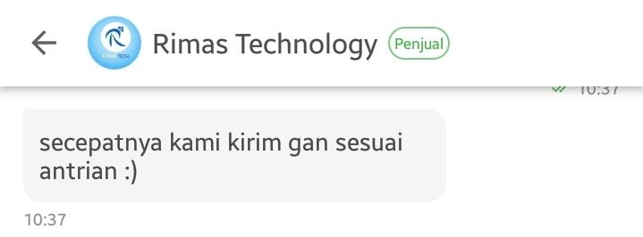 Pengalaman Belanja Di Toko Rimas Technology Toped