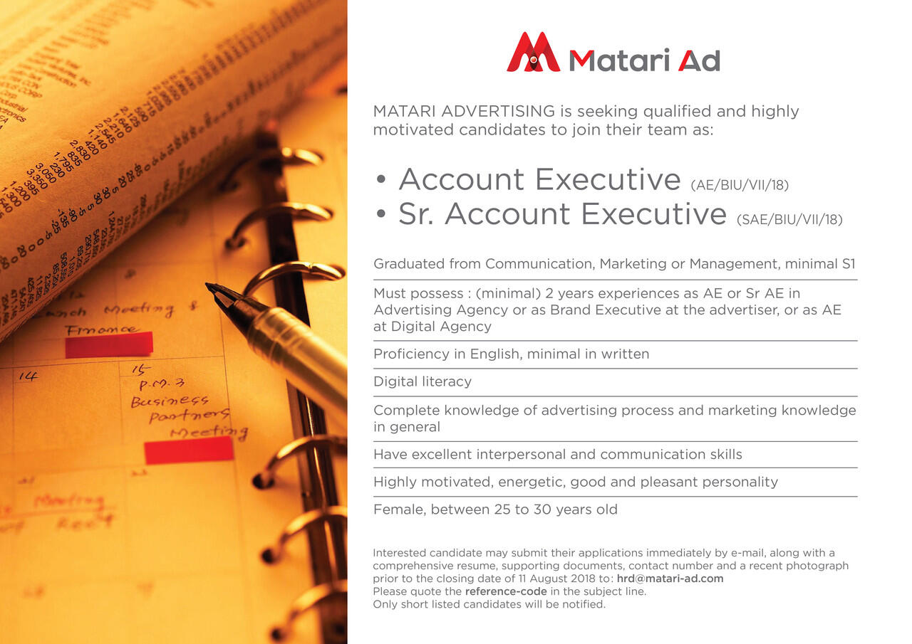 URGENT VACANCY : AE & SR AE