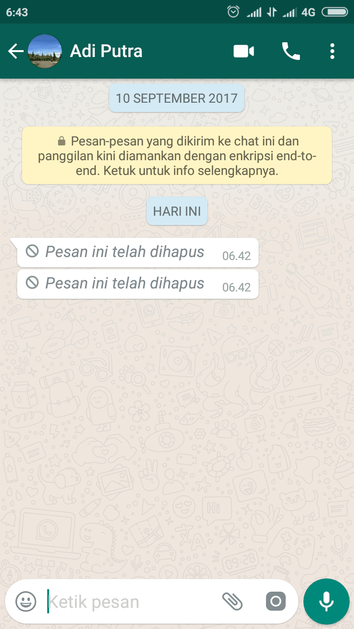 Ini Cara Mengetahui Isi Pesan Whatsapp yang Sudah Dihapus Pengirimnya