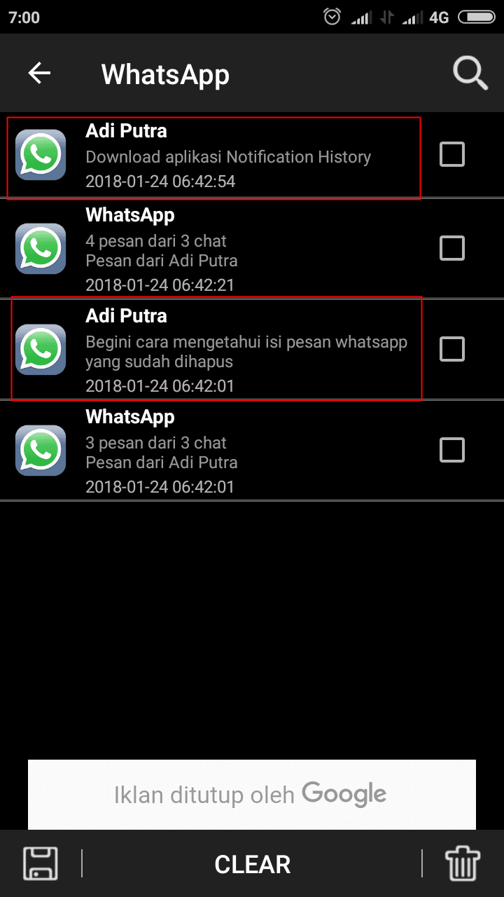 Ini Cara Mengetahui Isi Pesan Whatsapp yang Sudah Dihapus Pengirimnya