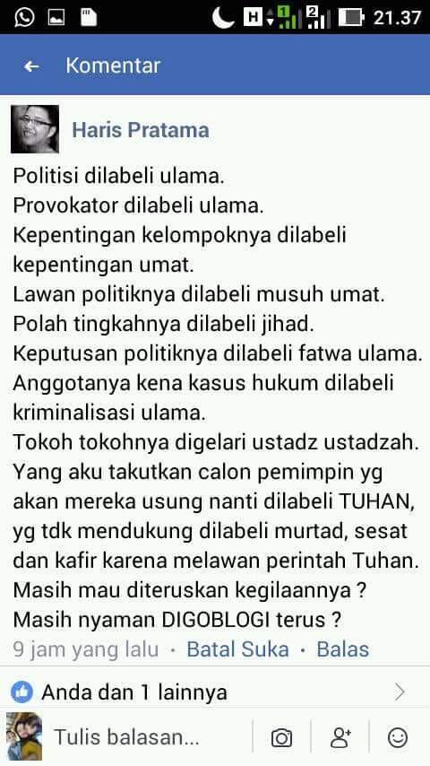 STSTUS PUKUL HATERS PEMERINTAH