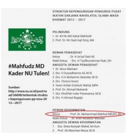 Disebut Bukan Representasi Nahdliyin, Ini Rekam Jejak NU Mahfud MD