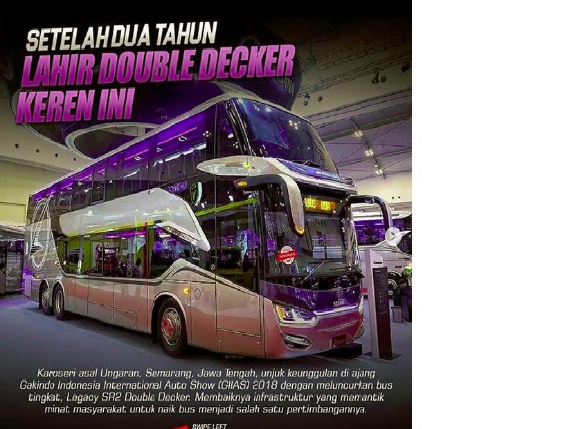 Bus Double Decker dengan Fasilitas Mirip Garuda Indonesia