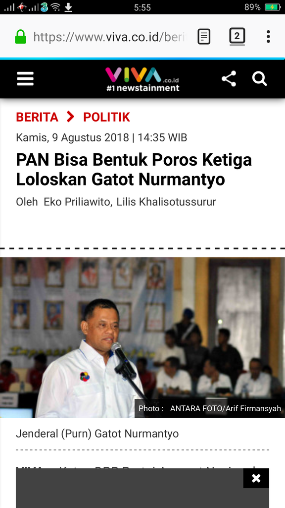 Koalisi Demokrat-Prabowo Terancam Bubar, Gatot Nurmantyo Masuk Bursa?