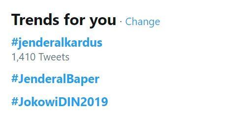 Panas! #Jenderalkardus dan #Jenderalbaper Jadi Trending Twitter