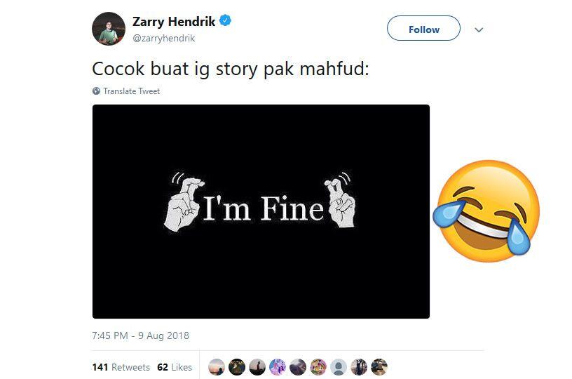 10 Cuitan Kocak Netizen Setelah Mahfud MD Batal Jadi Cawapres Jokowi