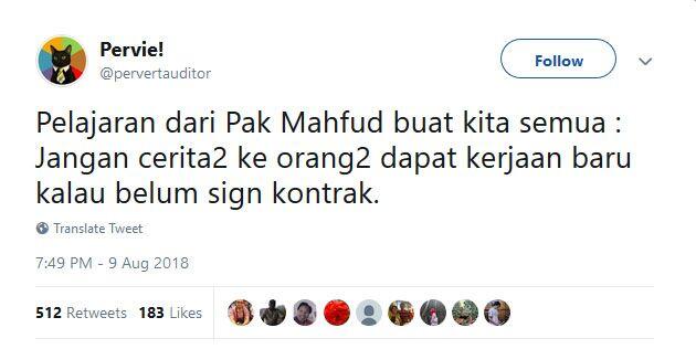 10 Cuitan Kocak Netizen Setelah Mahfud MD Batal Jadi Cawapres Jokowi