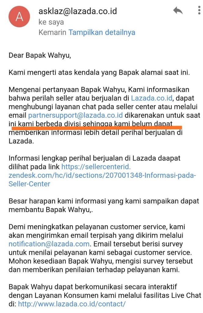 Parahnya Pelayanan Costumer Service dan Aplikasi Seller Lazada