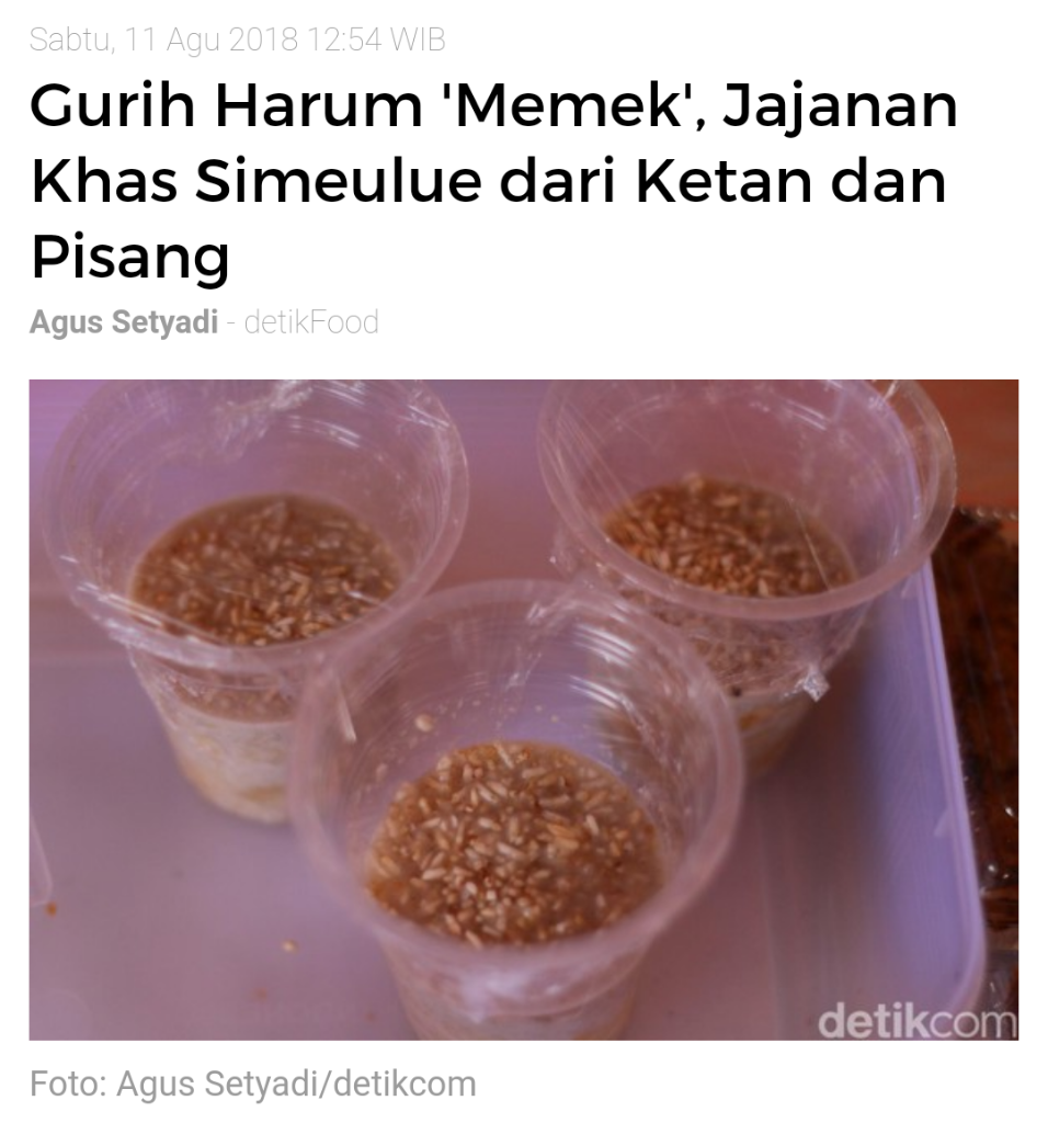 Gurih Harum 'Cumi', Jajanan Khas Simeulue