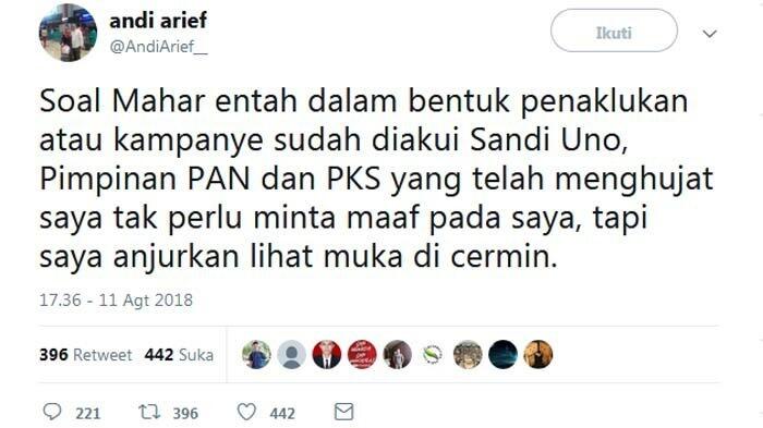 Sandiaga Uno Akui Adanya Pemberian Mahar Rp 1 Triliun Pada PAN dan PKS