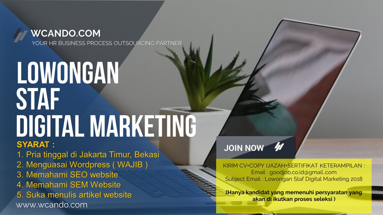 LOWONGAN STAF DIGITAL MARKETING