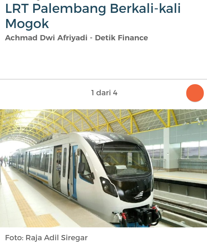 LRT Palembang Mogok, Dugaan Sementara Akibat Arus Pendek Listrik