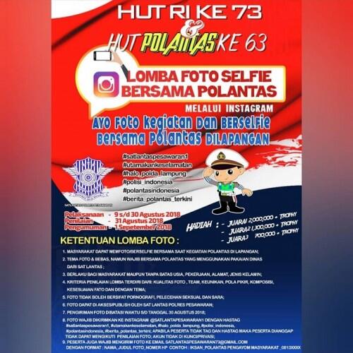 Lomba foto Selfy di Adakan Oleh Satlantas Polres Pesawaran