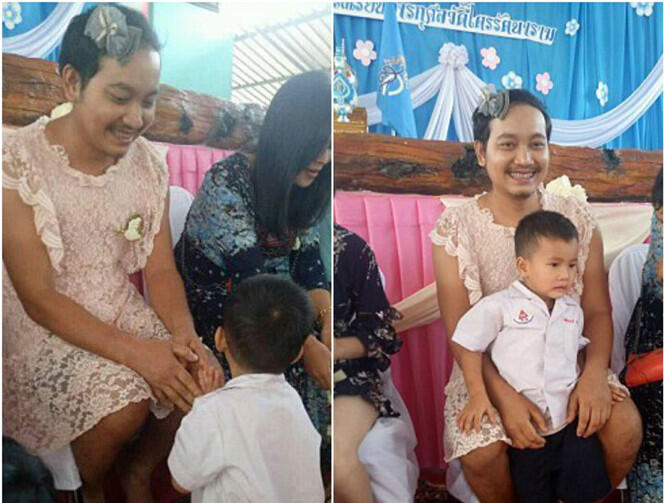 Demi Anak, Pria di Thailand Rela Dandan Seperti Wanita dan Rayakan Hari Ibu