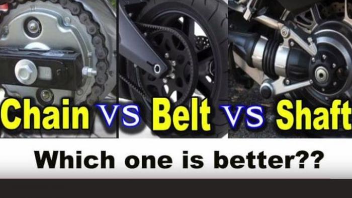 Mengenal Tiga Penggerak Motor,Rantai, Belt dan Shaft