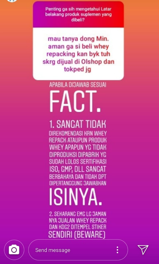 HATI2 PENIPUAN WHEY PROTEIN / SUPLEMEN ECERAN
