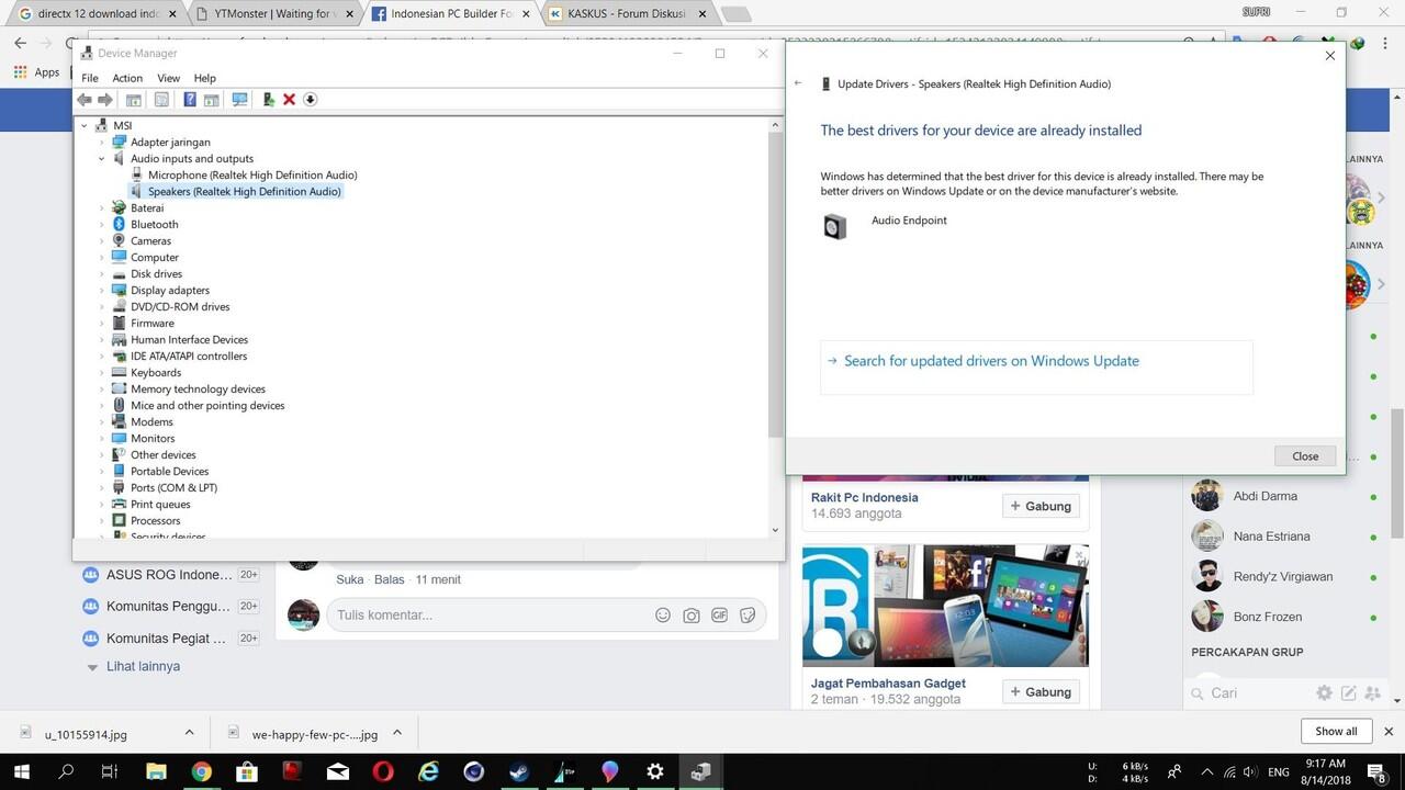 Suara tidak keluar ketika bermain semua PC Game