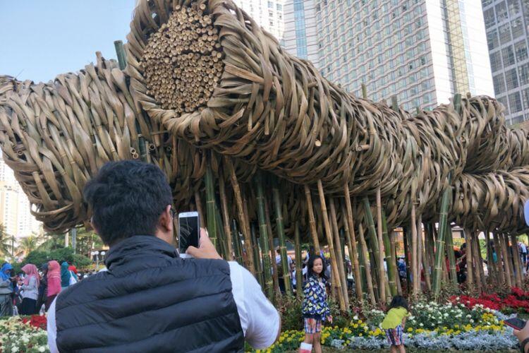 Bambu &quot;Getah Getih&quot; di HI Jadi Spot Foto Baru Pengunjung Car Free Day