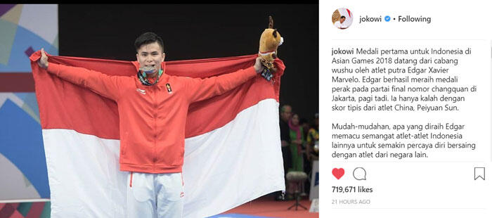 Jokowi Hadir di Laga Asian Games 2018, 2 Atlet Berhasil Sabet Emas