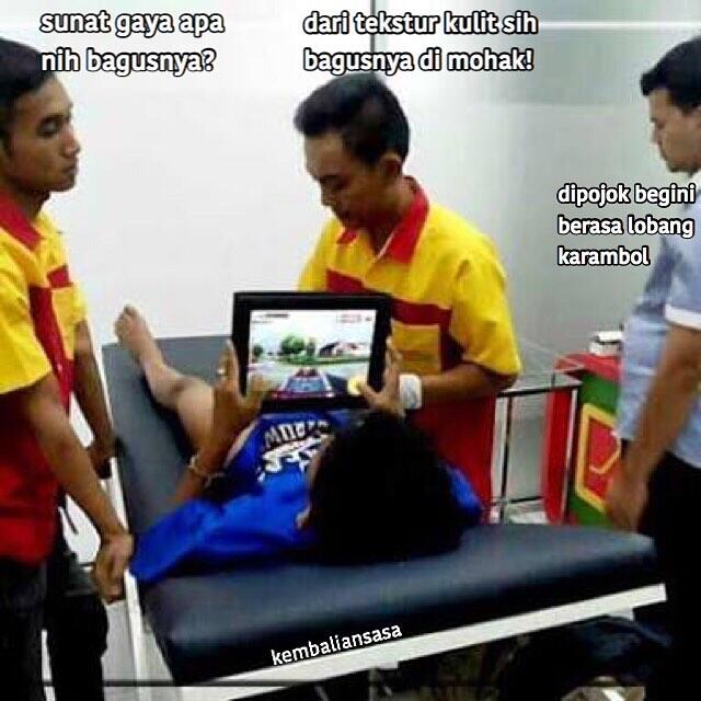 Aksi Lucu Anak Pada Saat Disunat 