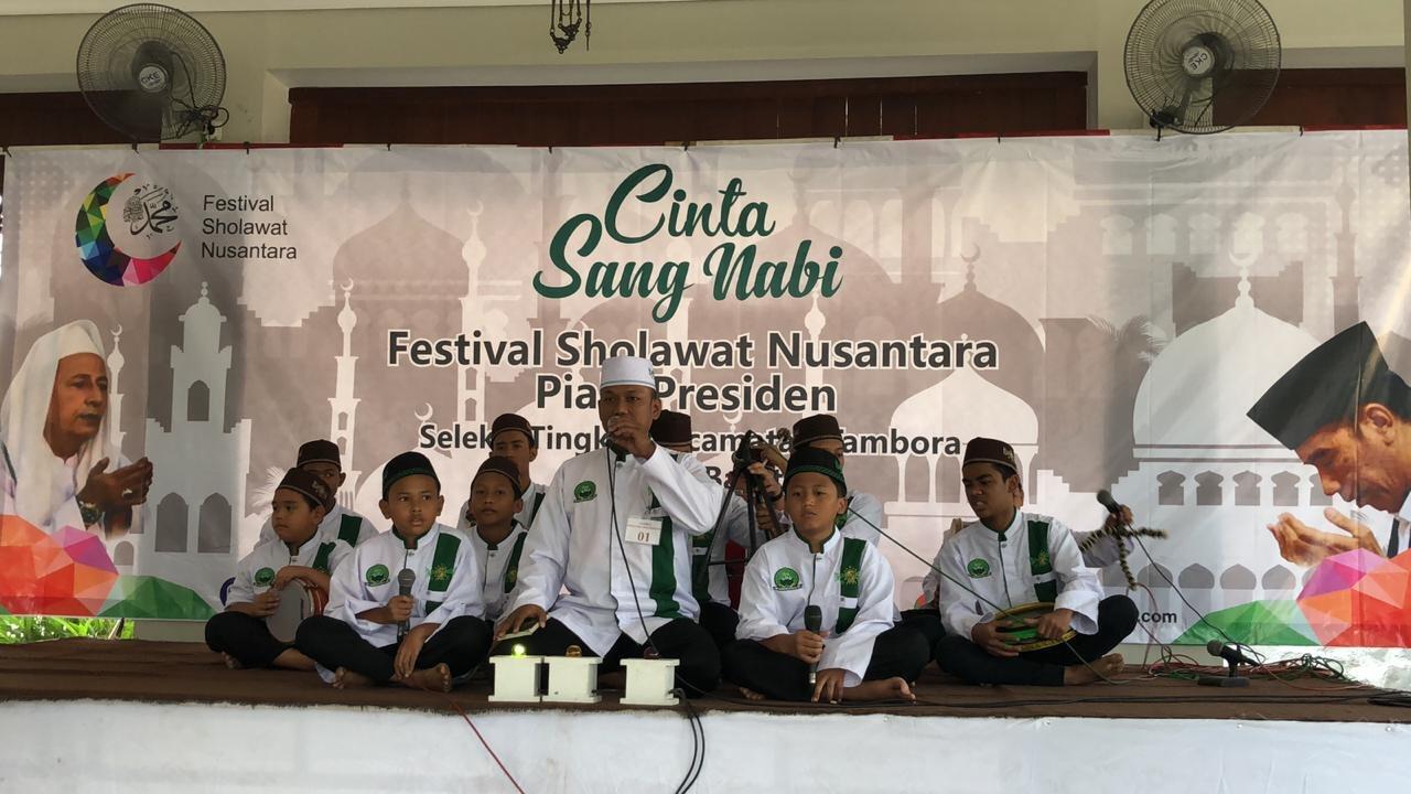 Festival Sholawat Nusantara se Kecamatan Tambora Dibuka oleh Kapolsek Tambora