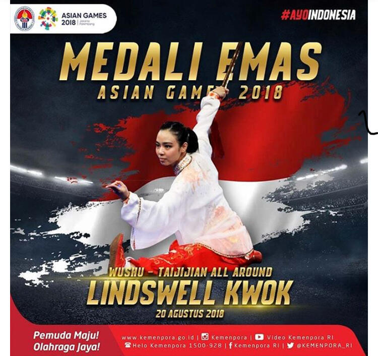 Jokowi Sebut Lindswell Kwok Ratu Wushu Asia