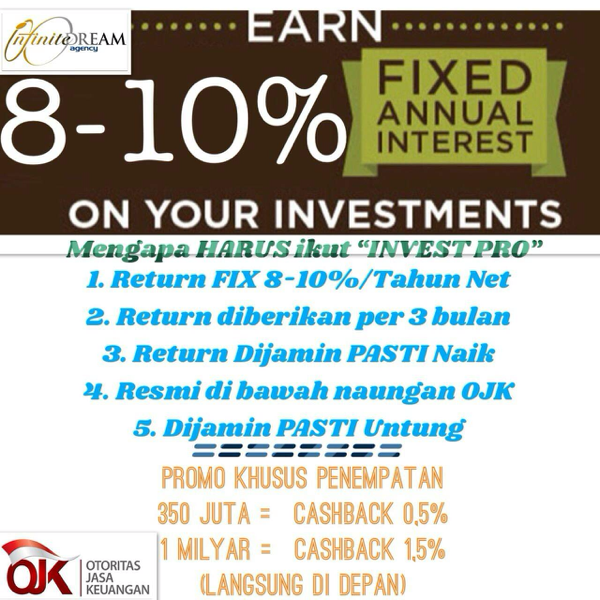 Investasi Fix Rate 8-10% p.a. TM Invest Pro (Tax Free, Tanpa biaya admin, akuisisi)