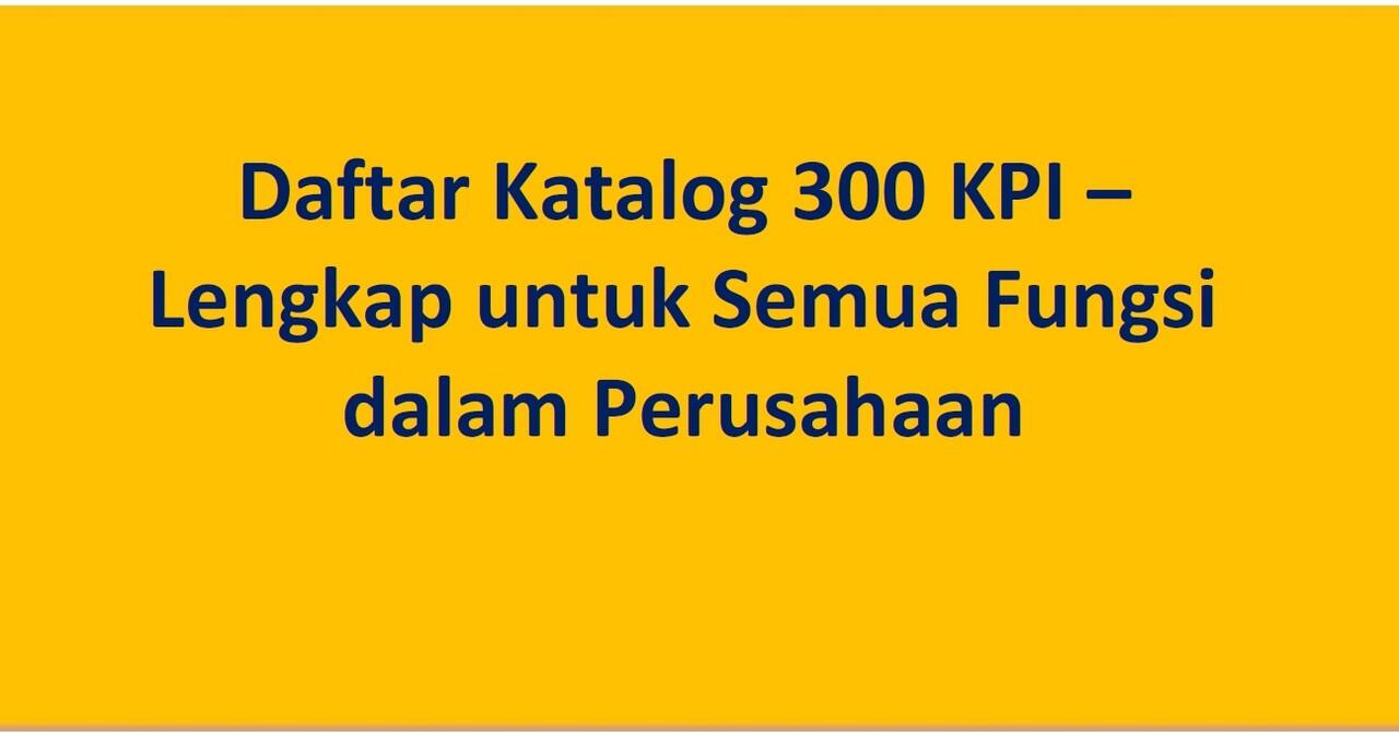 KATALOG KPI Perusahaan