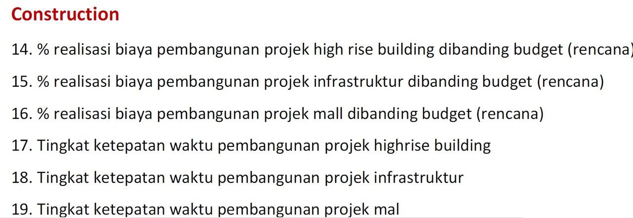 KATALOG KPI Perusahaan