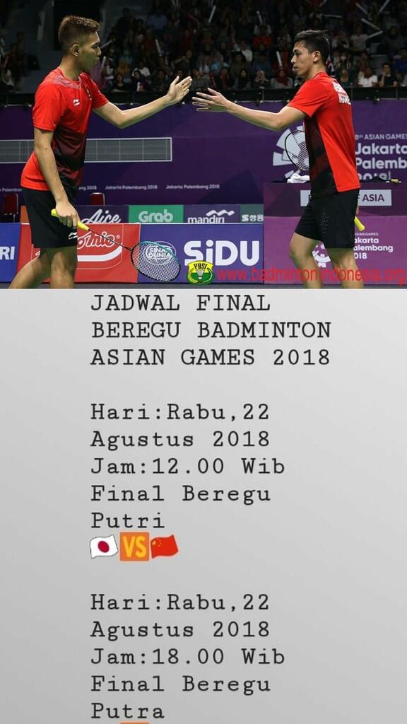 (Asian Games 2018) Indonesia vs Tiongkok, Final Ideal di Beregu Putra