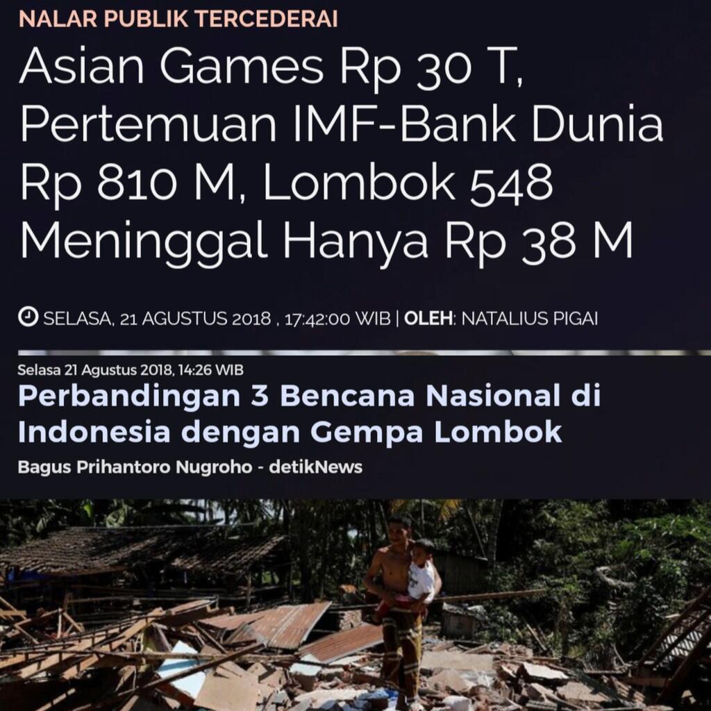 Kerugian akibat Gempa Lombok Sudah Rp7,7 Triliun