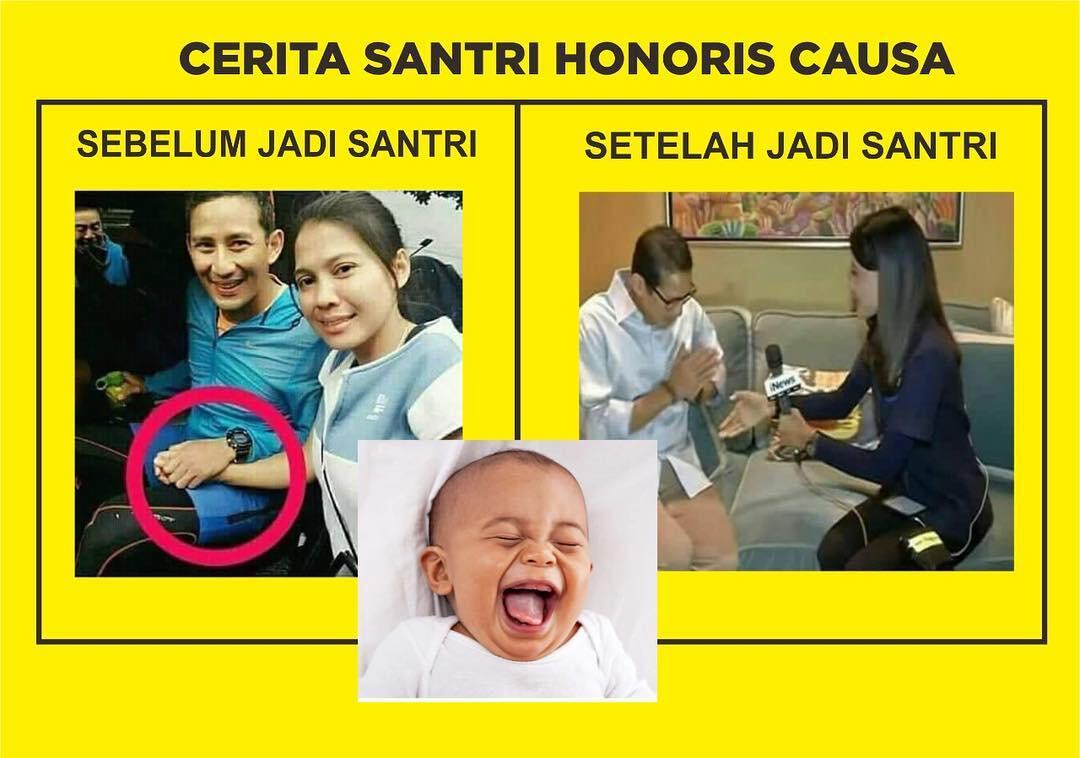 Istilah Santri yang Disematkan pada Sandi Hanya Cocoklogi