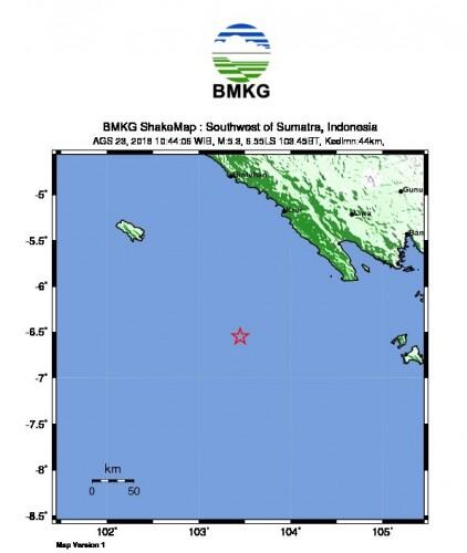 Lagi, Gempa Tektonik Guncang Lampung Barat