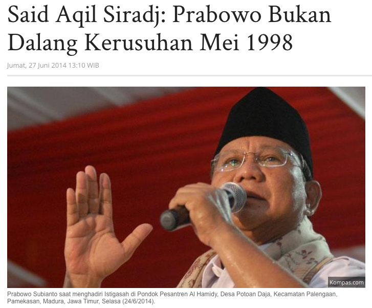 SKCK Syarat Capres Prabowo Dipersoalkan