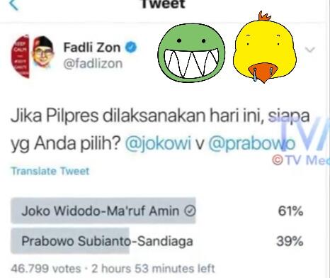 Fadli Zon Terpaksa Tutup Polling Pilpres karena Jokowi Mendadak Menang atas Prabowo