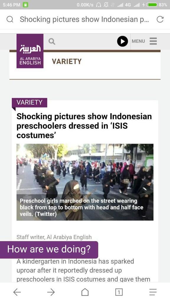 Shocking pictures show Indonesian preschoolers dressed in ‘ISIS costumes’