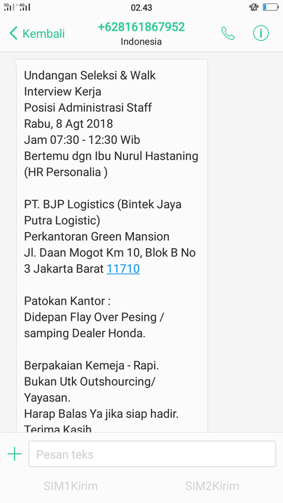 Pt penipu yang beralamatkan jl raya daan mogot km 10