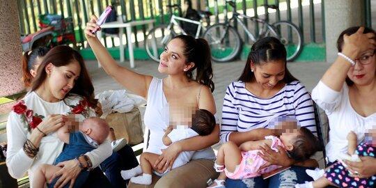 Pekan ASI Sedunia, kaum ibu di Meksiko susui anak secara massal