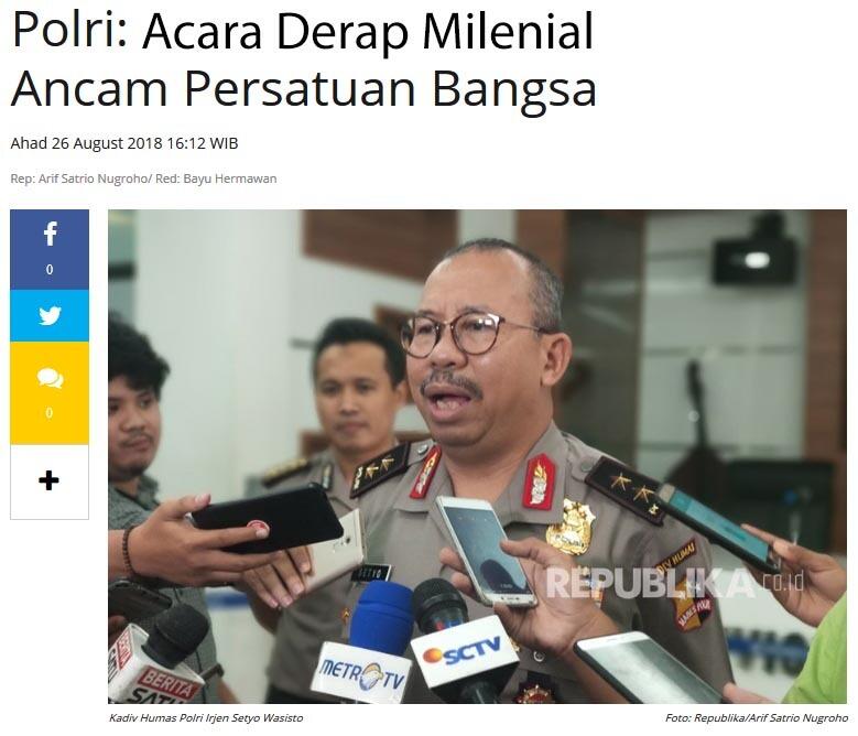 Melihat Aksi Derap Milenial Dukung Jokowi-Ma'ruf Amin di Markas Perindo