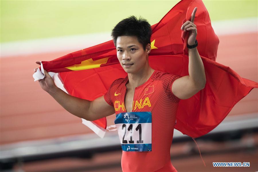 Pelari China raih emas 100 meter putra sekaligus pecahkan rekor