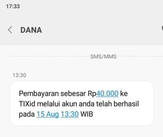 TIDAK DITANGGAPI ERROR PADA TIX.ID DAN DANA